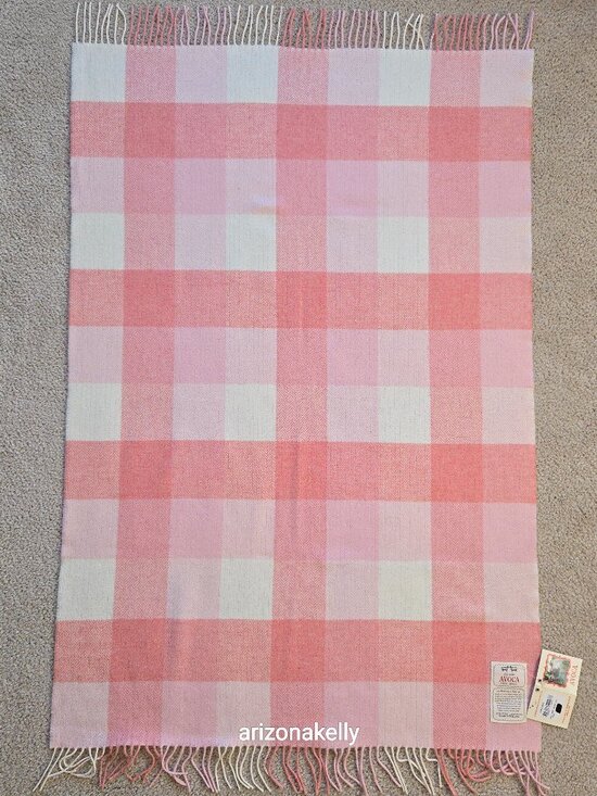 Avoca Other - NWT Avoca Lap Blanket Throw Baby Wrap Pink Lambswool Herringbone Ireland